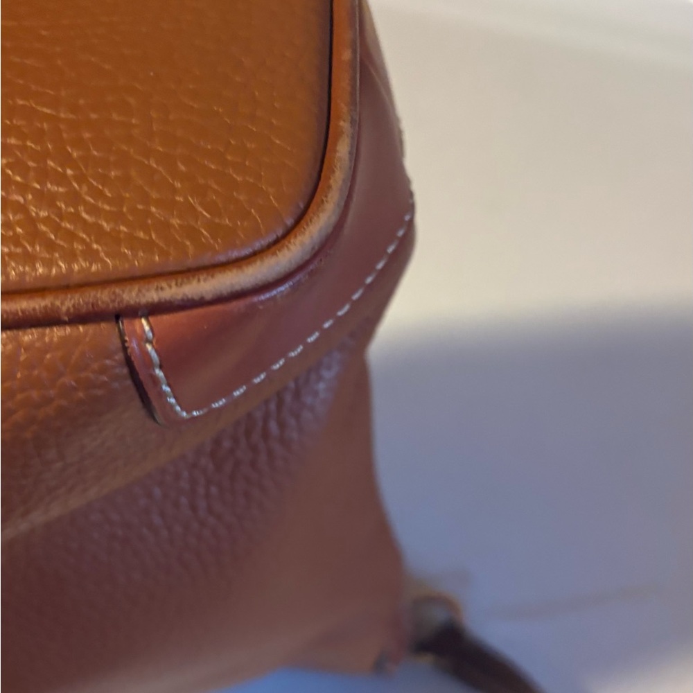 Dooney & Bourke Brown Leather Messenger Bag - Picture 6 of 10